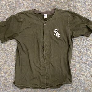 Logo 7 white sox cotton jersey size L